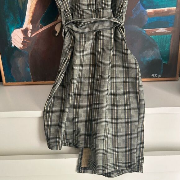 Fashion Nova Black and Tan Checkered Bodycon Dress Small - Picture 7 of 16